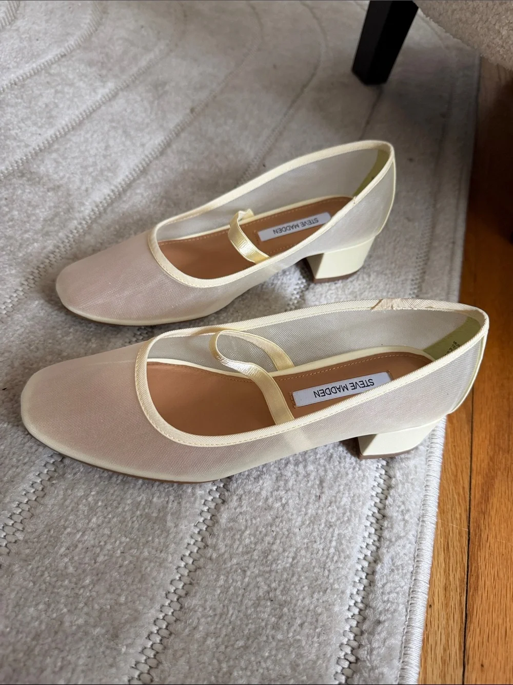Steve Madden Pale Yellow Mary Janes